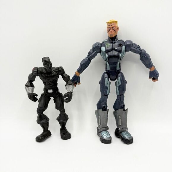 G.I. Joe Sigma Blue Paratrooper 8” / 6” Snake Eyes - lot of 2 - Picture 1 of 6